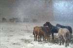 Na restauratie, Paarden in de sneeuw, Frans Langeveld